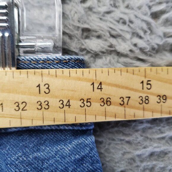 Levis Jeans Womens 27 Blue 501 90s Button Fly Straight Leg Denim - Picture 9 of 14